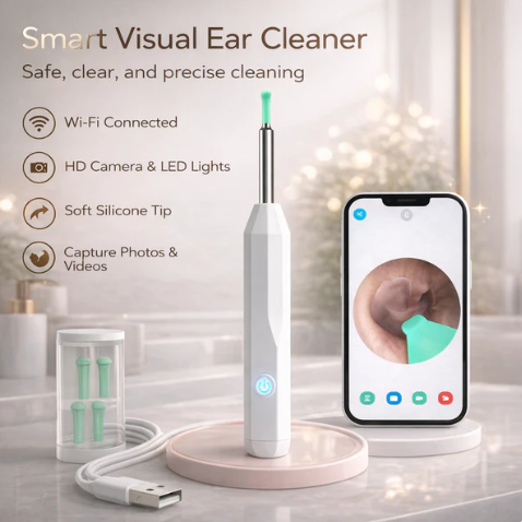 Inkmoths 1080P Wireless Otoscope Ear Wax Removal Camera
