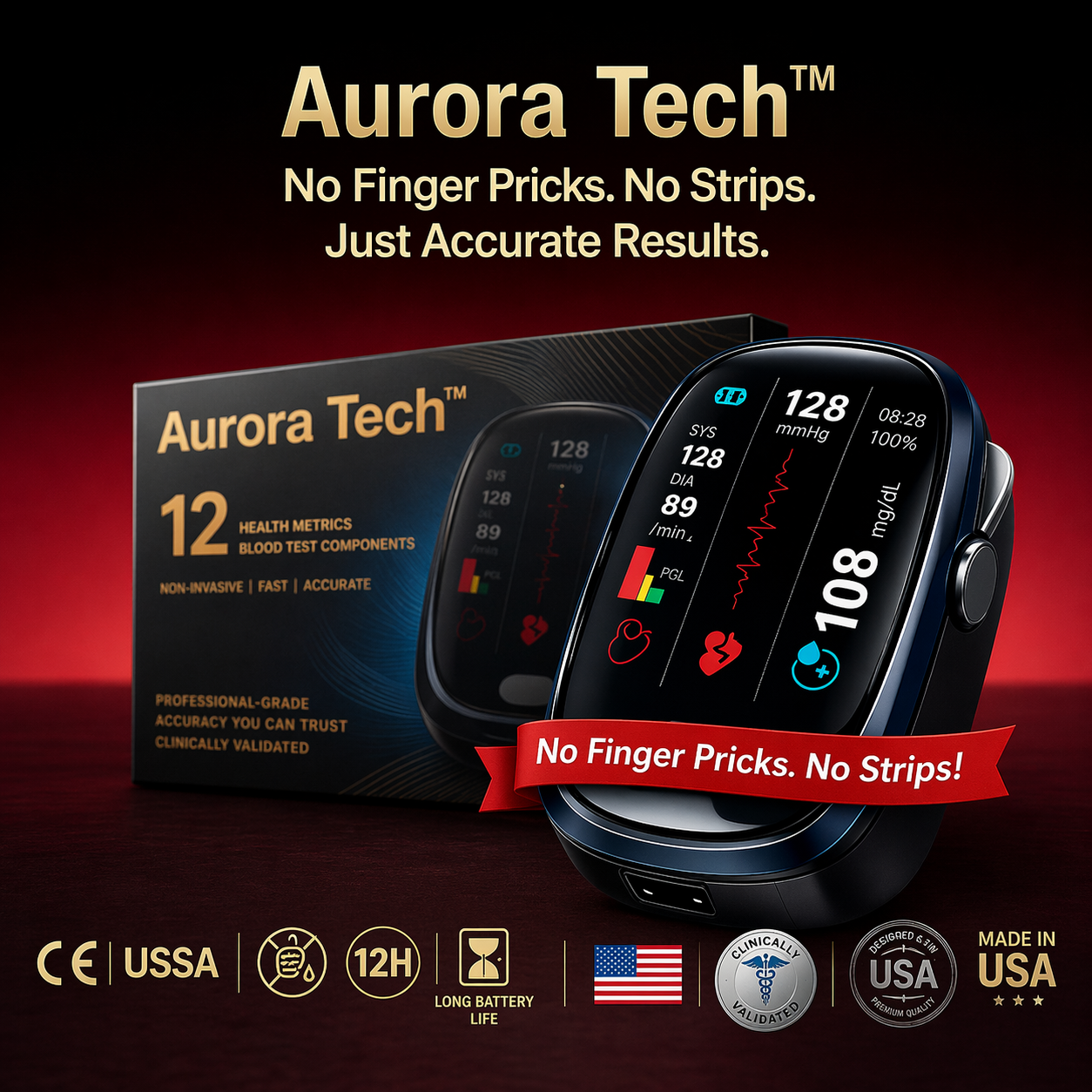 🔥Final 2 Hours : Only Limited Stock Left🏆Aurora Tech™ Non-Invasive（Mayo Clinic Recommended）